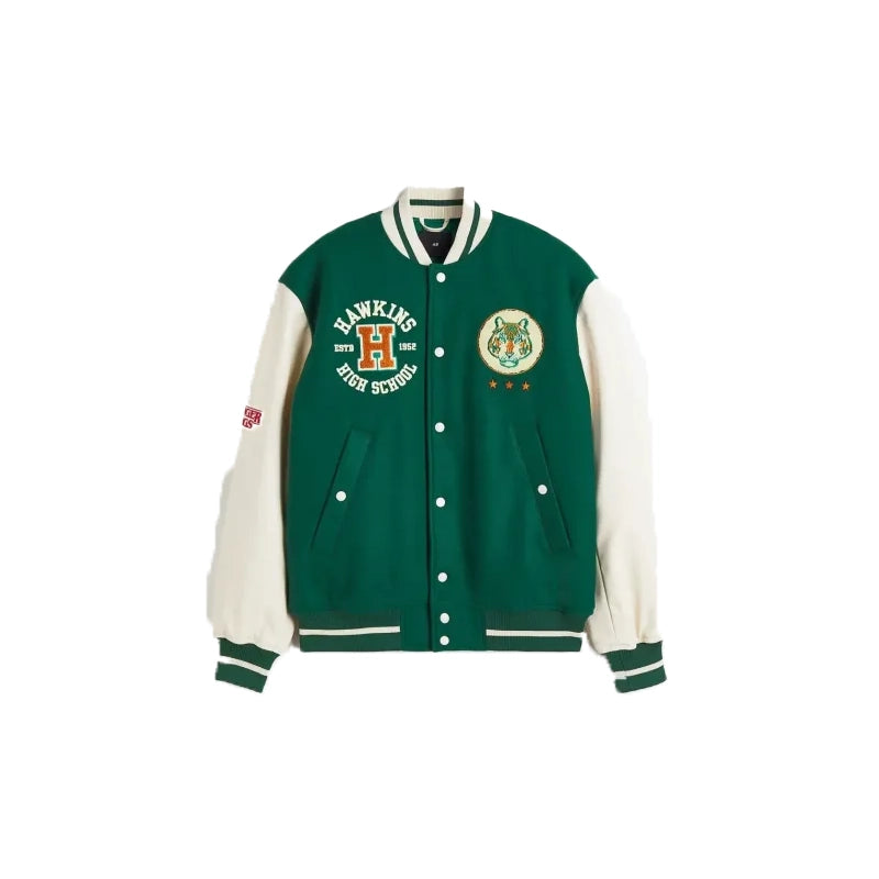 Stranger Things X H&M Hawkins Tigers Varsity Jacket