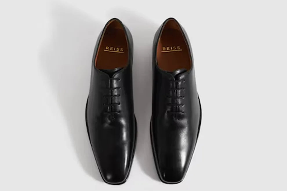 Reiss Mens Mead Leather Lace-up Formal Shoes