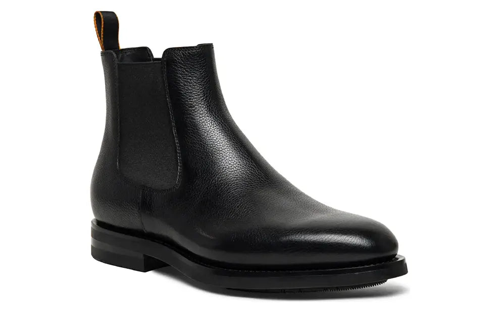 Santoni Enver Chelsea Black Boot