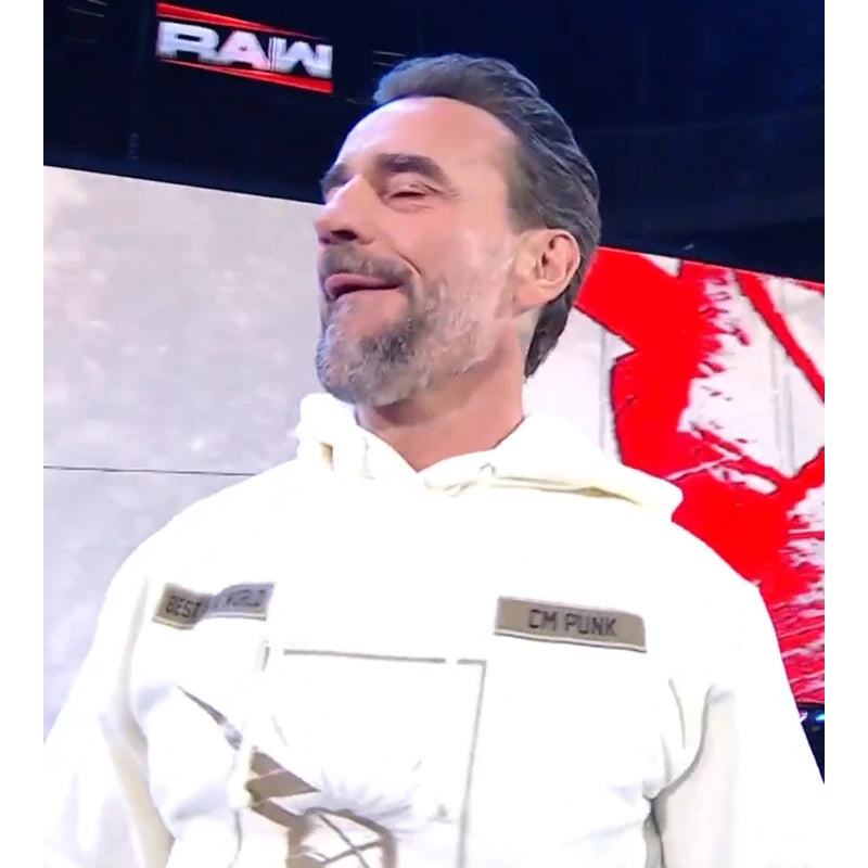 WWE CM Punk Beige Hoodie