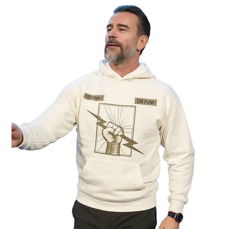 WWE CM Punk Beige Hoodie