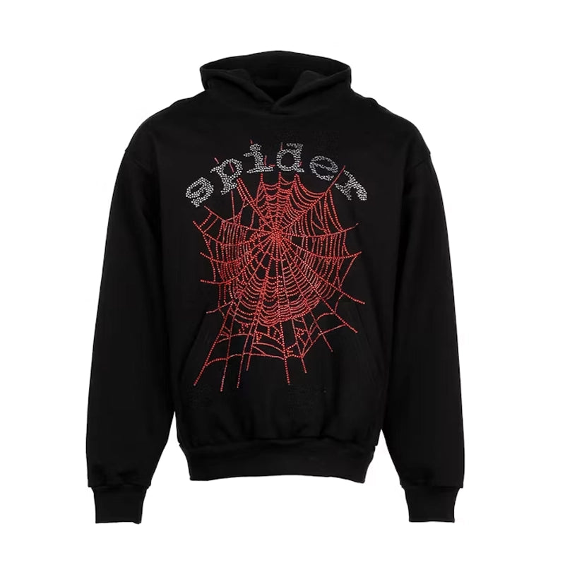 Sp5der OG Rhinestone Logo Hoodie