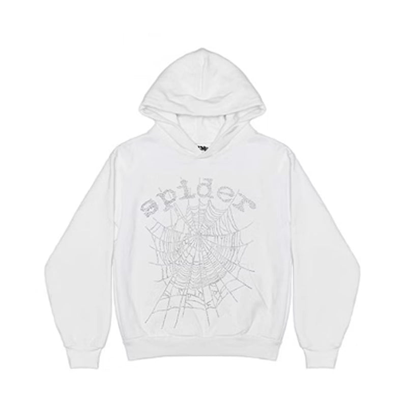 Sp5der OG Rhinestone Logo Hoodie