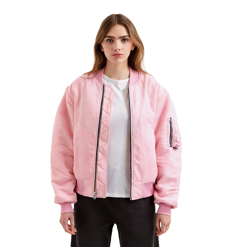Stussy Dyed Nylon Bomber Pink Jacket