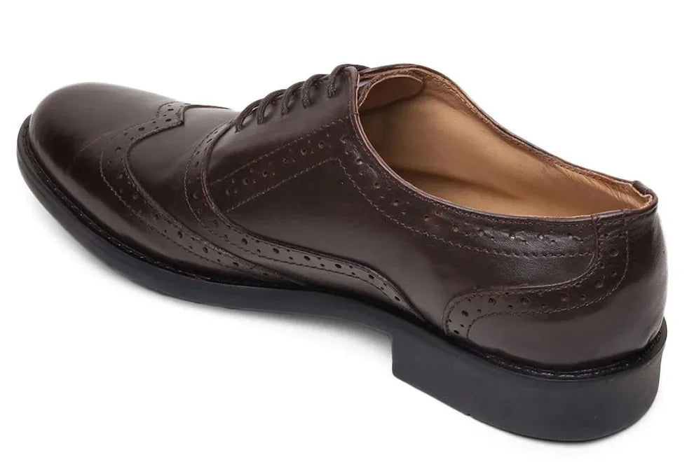 Teakwood Genuine Leather Brown Oxford Shoes