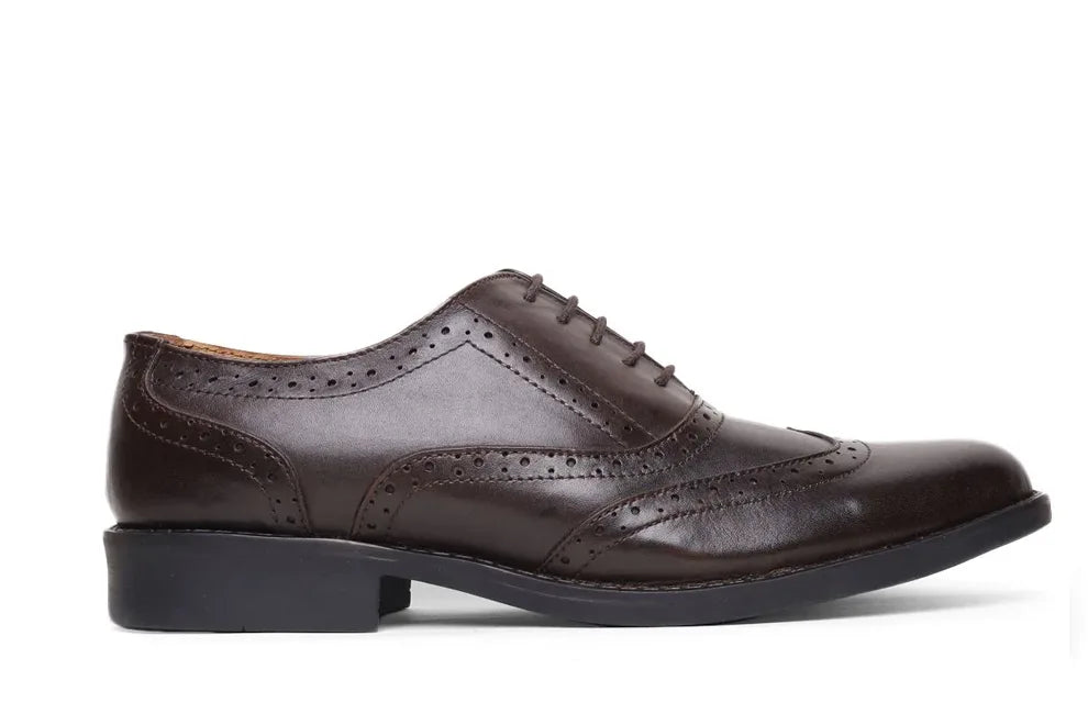 Teakwood Genuine Leather Brown Oxford Shoes