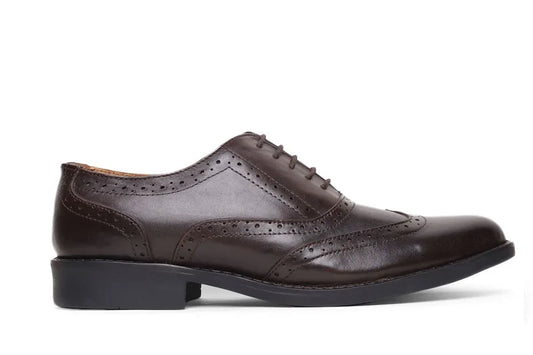 Teakwood Genuine Leather Brown Oxford Shoes