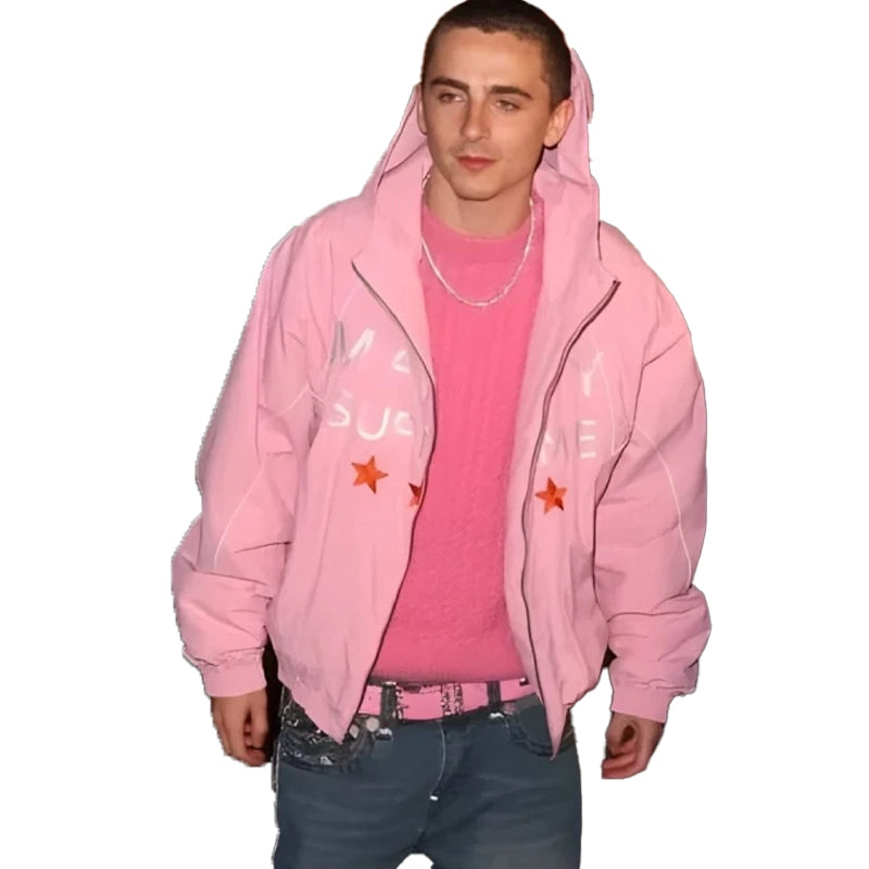 Timothée Chalamet Marty Supreme Pink Jacket