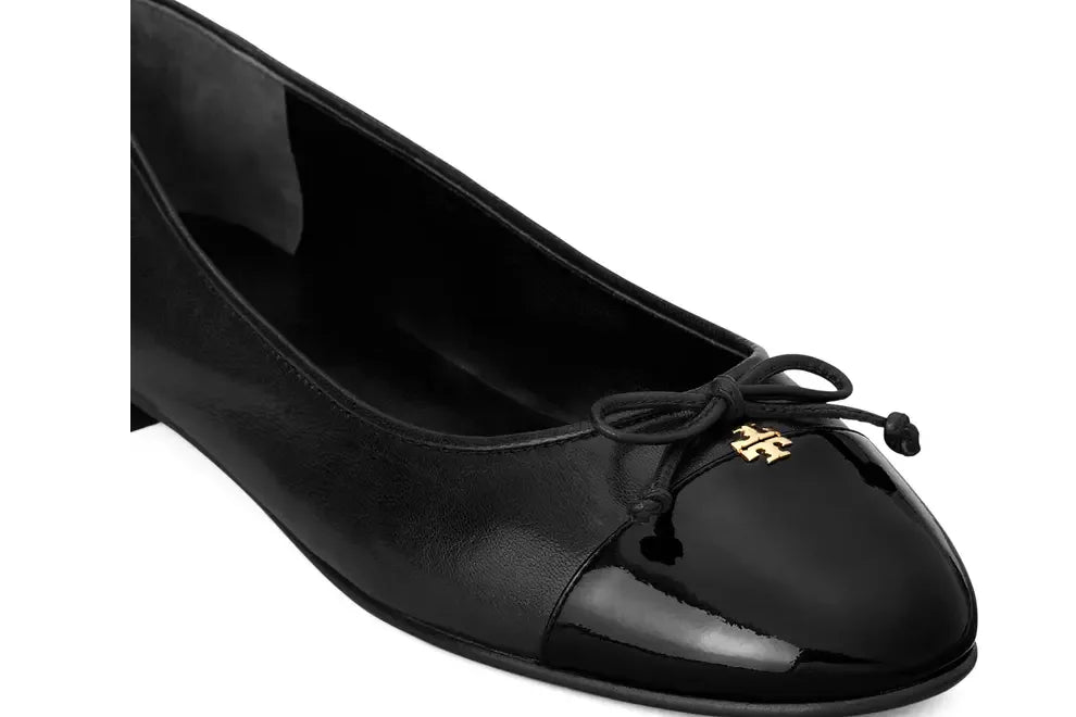 Womens Tory Burch Cap Toe Ballet Flats