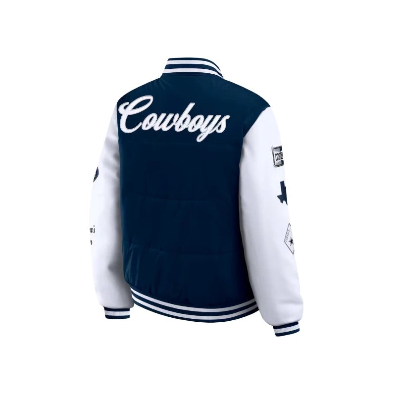 Erin Andrews Dallas Cowboys Varsity Puffer Jacket